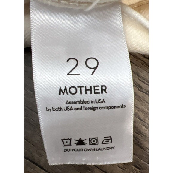 Mother Denim Womens 29 The Curbside Cargo Flood Jeans Ivory High Rise Retro Boho - Picture 7 of 8